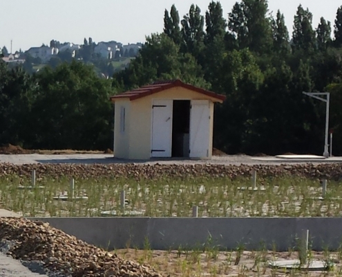Station épuration filtres plantés dans la commune de BUXEUIL