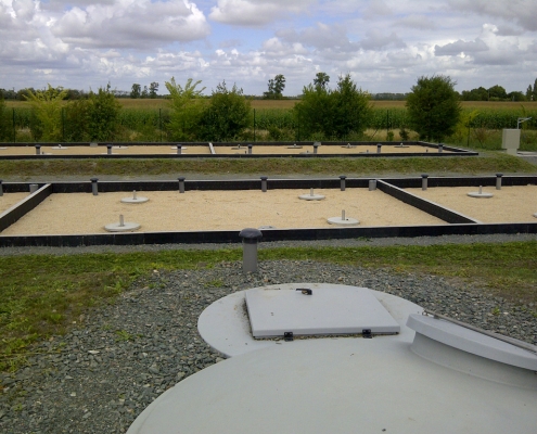 Station épuration filtres plantés dans la commune de CHAILLÉ-LES-MARAIS