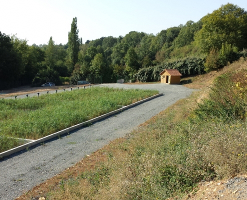 Station épuration filtres plantés dans la commune de PISSOTTE