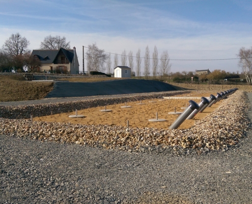 Station épuration filtres plantés dans la commune de SAINT-AUBIN-LE-DÉPEINT